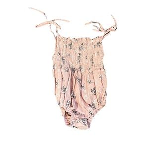 Pink floral romper size 9-12 months